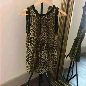 Zara leopard print tank top